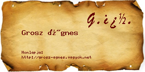 Grosz Ágnes névjegykártya