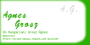 agnes grosz business card